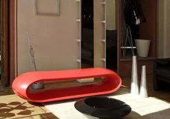 Loop Bench - Lacquered Version - Serralunga -Coffee Tables Sales Shop bench loop laqued white madeindesign 145135 product800