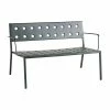 Balcony Lounge Bench With Backrest - / With Armrests - L 121.5cm - Hay