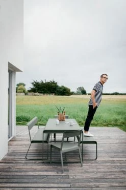 Bellevie Bench With Backrest - L 161 Cm / 4 Persons - Fermob -Coffee Tables Sales Shop bench with backrest bellevie nutmeg madeindesign 270103 product800