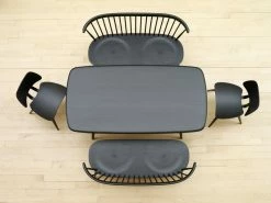 Love Seat Bench With Backrest - Reissue 1955 - Ercol -Coffee Tables Sales Shop bench with backrest love seat black madeindesign 238122 product800