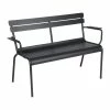 Luxembourg Bench With Backrest - / 2 Seats - L 131 Cm - Fermob -Coffee Tables Sales Shop bench with backrest luxembourg anthracite madeindesign 402442 product800
