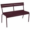 Luxembourg Bench With Backrest - / 2-3 Seats - L 118 Cm - Aluminium - Fermob -Coffee Tables Sales Shop bench with backrest luxembourg black cherry madeindesign 385950 product800
