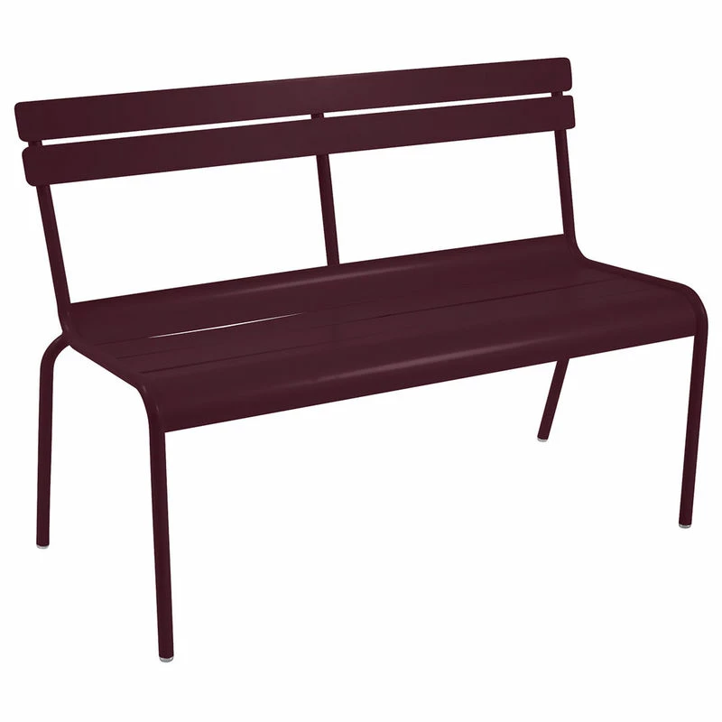 Luxembourg Bench With Backrest - / 2-3 Seats - L 118 Cm - Aluminium - Fermob 3 Luxembourg Bench With Backrest - / 2-3 Seats - L 118 Cm - Aluminium - Fermob