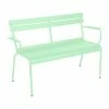 Luxembourg Bench With Backrest - / 2 Seats - L 131 Cm - Fermob -Coffee Tables Sales Shop bench with backrest luxembourg opaline green madeindesign 402400 product800