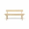 Peka OUTDOOR Bench With Backrest - / L 150 Cm - Accoya-treated Pine - Ferm Living -Coffee Tables Sales Shop bench with backrest peka outdoor light pine madeindesign 356324 product800