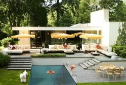 Toní Bankski Bench With Backrest - / L 127 Cm - Perforated Aluminium - Fatboy -Coffee Tables Sales Shop bench with backrest toni bankski sandy beige madeindesign 386842 product800