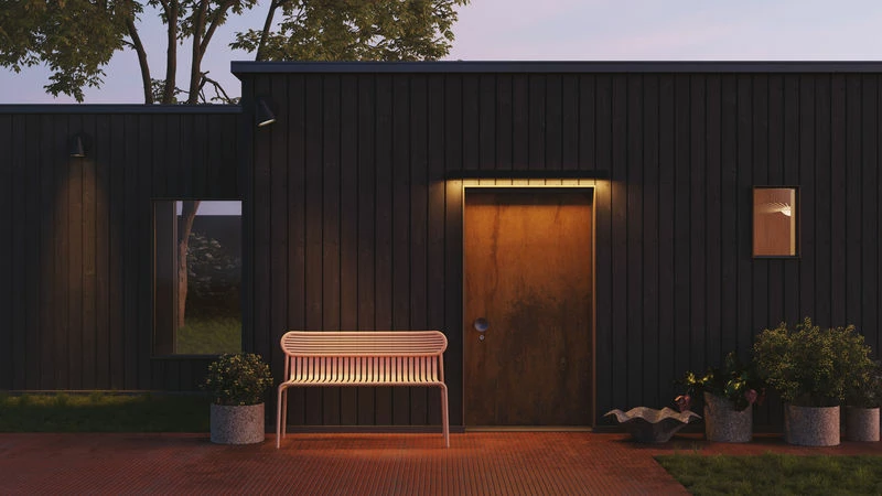 Week-End Bench With Backrest - / Aluminium - L 121 Cm - Petite Friture 4 Week-End Bench With Backrest - / Aluminium - L 121 Cm - Petite Friture - Image 2