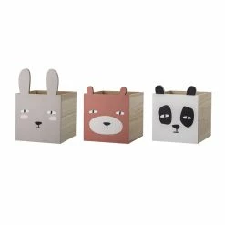 Animaux Bookcase - / 3 Drawers - L 107 X H 94 Cm - Bloomingville -Coffee Tables Sales Shop bookcase animaux grey wood madeindesign 333798 product800