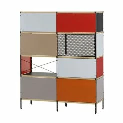 Eames Storage Unit ESU Bookcase - / L 120 X H 148 Cm - Eames, 1949 - Vitra -Coffee Tables Sales Shop bookcase eames storage unit esu multicoloured wood madeindesign 372355 product800