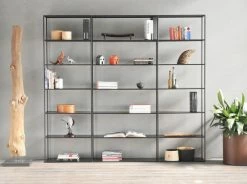 Easy Irony Bookcase - 104 X 226 Cm - Zeus -Coffee Tables Sales Shop bookcase easy irony black copper madeindesign 262262 product800