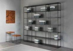 Easy Irony Bookcase - 104 X 226 Cm - Zeus -Coffee Tables Sales Shop bookcase easy irony black copper madeindesign 262264 product800