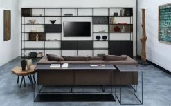 Easy Irony TV Bookcase - / Compo G - L 352 X H 226 Cm - Zeus -Coffee Tables Sales Shop bookcase easy irony tv sanded black copper madeindesign 366967 product800