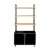 Essence Bookcase - / L 95 X H 190 Cm - With 2-door Storage Space - Maison Sarah Lavoine 2 Essence Bookcase - / L 95 X H 190 Cm - With 2-door Storage Space - Maison Sarah Lavoine -Coffee Tables Sales Shop bookcase essence black rattan madeindesign 351007 product800
