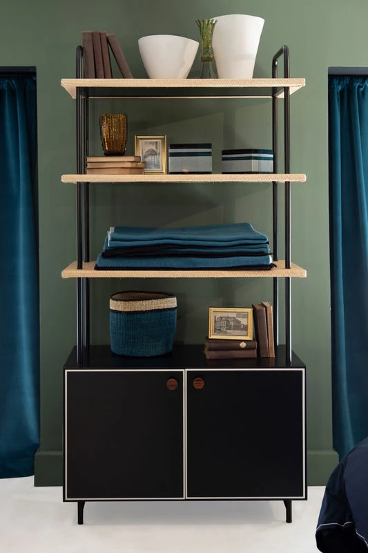 Essence Bookcase - / L 95 X H 190 Cm - With 2-door Storage Space - Maison Sarah Lavoine 4 Essence Bookcase - / L 95 X H 190 Cm - With 2-door Storage Space - Maison Sarah Lavoine - Image 2