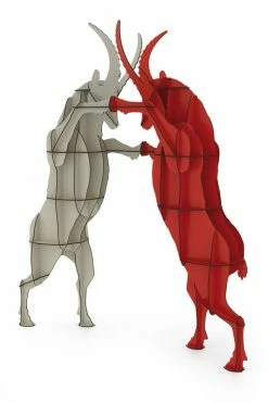 Fausto Bookcase - H 205 Cm - Ibride -Coffee Tables Sales Shop bookcase fausto red madeindesign 190502 product800