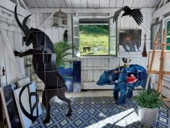 Fausto Bookcase - H 205 Cm - Ibride -Coffee Tables Sales Shop bookcase fausto red madeindesign 301118 product800