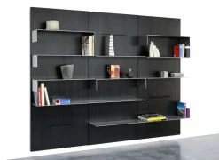 IWall Bookcase - 1 Raised Edge Shelf - L 78 Cm - Zeus -Coffee Tables Sales Shop bookcase iwall silver madeindesign 155733 product800