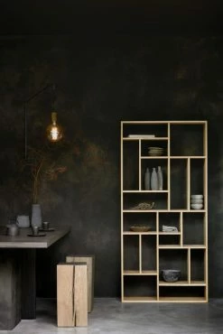 M Large Bookcase - / Solid Oak L 104 X H 219 Cm - Ethnicraft -Coffee Tables Sales Shop bookcase m large oak madeindesign 349876 product800