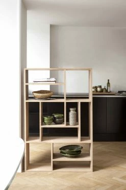 M Small Bookcase - / Solid Oak L 90 X H 139 Cm - Ethnicraft -Coffee Tables Sales Shop bookcase m small oak madeindesign 349878 product800