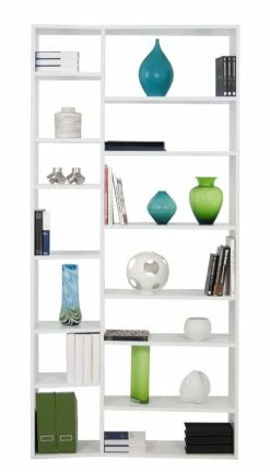 New York 001 Bookcase - L 108 X H 224 Cm - POP UP HOME -Coffee Tables Sales Shop bookcase new york 001 white madeindesign 239397 product800
