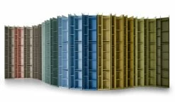 Random 3C Bookcase - / L 46 X H 217 Cm - MDF Italia -Coffee Tables Sales Shop bookcase random 3c light grey madeindesign 285007 product800