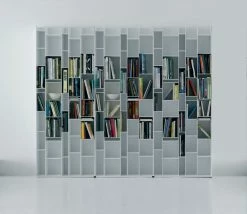 Random Bookcase - MDF Italia 8 Random Bookcase - MDF Italia -Coffee Tables Sales Shop bookcase random lacquered white madeindesign 31829 product800