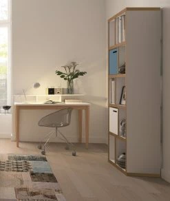 Rotterdam Bookcase - L 70 X H 198 Cm - POP UP HOME -Coffee Tables Sales Shop bookcase rotterdam l 70 cm white plywood edges madeindesign 239394 product800