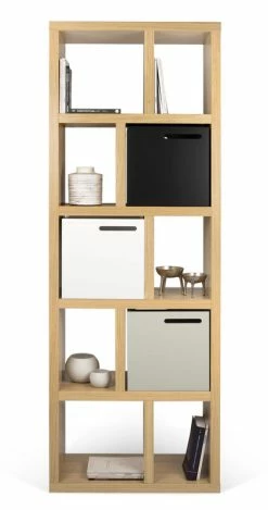 Rotterdam Bookcase - / L 70 X H 198 Cm - POP UP HOME -Coffee Tables Sales Shop bookcase rotterdam oak madeindesign 265037 product800