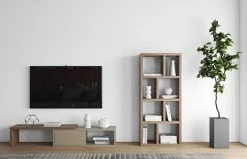 Rotterdam Bookcase - / L 70 X H 159 Cm - POP UP HOME -Coffee Tables Sales Shop bookcase rotterdam walnut madeindesign 377709 product800