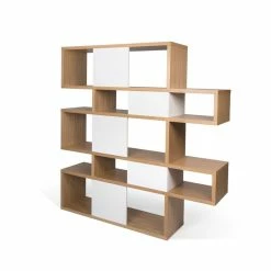 Sydney Bookcase - / L 156 X H 160 Cm - POP UP HOME -Coffee Tables Sales Shop bookcase sydney oak white madeindesign 377716 product800