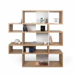 Sydney Bookcase - / L 156 X H 160 Cm - POP UP HOME -Coffee Tables Sales Shop bookcase sydney oak white madeindesign 377718 product800