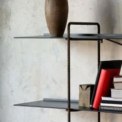 Tondella Bookcase - / L 200 X H 170 Cm - Zeus -Coffee Tables Sales Shop bookcase tondella phosphatised black madeindesign 401410 product800