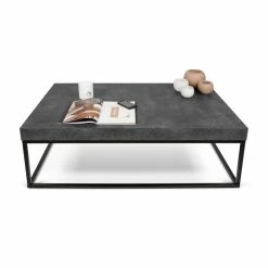 Adelaïde Coffee Table - / 120 X 75 Cm X H 38 Cm - Concrete-effect Melamine - POP UP HOME -Coffee Tables Sales Shop coffee table adelaide 120 x 75 cm grey concrete effect madeindesign 377693 product800