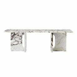 Androgyne Lounge Stone Coffee Table - / 120 X 45 X H 37.8 Cm - Stone Base - Menu