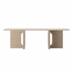 Androgyne Lounge Stone Coffee Table - / 120 X 45 X H 37.8 Cm - Stone Base - Menu