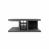 Chicago Bar Coffee Table - / Wine Rack & Rails For Stemmed Glasses - 110 X 65 X H 45 Cm - POP UP HOME -Coffee Tables Sales Shop coffee table chicago bar grey concrete effect black madeindesign 377761 product800