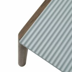 Couple Coffee Table - / 84.5 X 40 X H 40 Cm - Reversible Stoneware Tabletop - Muuto -Coffee Tables Sales Shop coffee table couple pale blue dark oak madeindesign 404207 product800