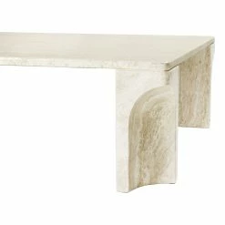 Doric Coffee Table - / 140 X 80 Cm - Travertine Stone - Gubi -Coffee Tables Sales Shop coffee table doric beige travertine madeindesign 401625 product800