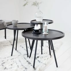Juco Coffee Table - Ø 60 X H 45 Cm - House Doctor -Coffee Tables Sales Shop coffee table juco black black legs madeindesign 272850 product800