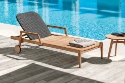 Knit Coffee Table - / Ø 50 Cm - Teak - Ethimo -Coffee Tables Sales Shop coffee table knit natural teak madeindesign 321130 product800