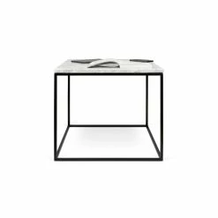 Marble Coffee Table - / Marble - 50 X 50 Cm X H 45 Cm - POP UP HOME -Coffee Tables Sales Shop coffee table marble white marble black leg madeindesign 377748 product800