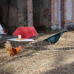 Penta Coffee Table - / 1970 Design - 82 X 88 X H 39 Cm - Compagnie -Coffee Tables Sales Shop coffee table penta white steel madeindesign 395947 product800