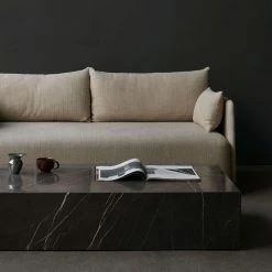 Plinth Grand Coffee Table - / Marble - 137 X 76 Cm X H 28 Cm - Menu 9 Plinth Grand Coffee Table - / Marble - 137 X 76 Cm X H 28 Cm - Menu -Coffee Tables Sales Shop coffee table plinth grand kendzo marble grey madeindesign 400111 product800