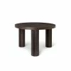 Post Small Coffee Table - / Ø 65 X H 41 Cm - Hand-made Marquetry - Ferm Living -Coffee Tables Sales Shop coffee table post small striped pattern smoked oak black madeindesign 368743 product800