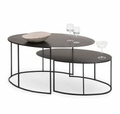 Slim Irony Coffee Table - Oval - H 29 Cm - Zeus -Coffee Tables Sales Shop coffee table slim irony 72 x 42 black madeindesign 234390 product800