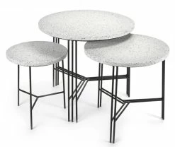 Terrazzo Coffee Table - Ø 50 X H 45 Cm - Serax -Coffee Tables Sales Shop coffee table terrazzo black grey tray madeindesign 275678 product800