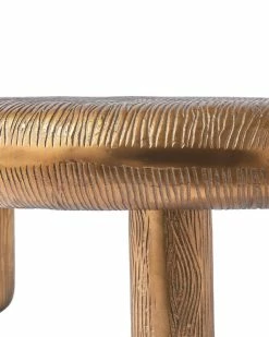 Thick Disk Coffee Table - / Ø 88 X H 35 Cm - Ribbed Aluminium - Pols Potten 11 Thick Disk Coffee Table - / Ø 88 X H 35 Cm - Ribbed Aluminium - Pols Potten -Coffee Tables Sales Shop coffee table thick disk antique brass madeindesign 390348 product800