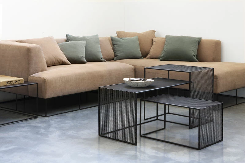 Tristano Coffee Table - / 55 X 35 Cm X H 30 Cm - Steel Mesh - Zeus 4 Tristano Coffee Table - / 55 X 35 Cm X H 30 Cm - Steel Mesh - Zeus - Image 2