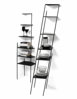 Mama' Small Corner Shelf - / Trompe L'œil - H 166 Cm - Mogg 6 Mama' Small Corner Shelf - / Trompe L'œil - H 166 Cm - Mogg -Coffee Tables Sales Shop corner shelf mama small black small madeindesign 305234 product800