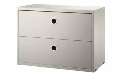 String® System Crate - / 2 Drawers - L 58 X D 30 Cm - String Furniture